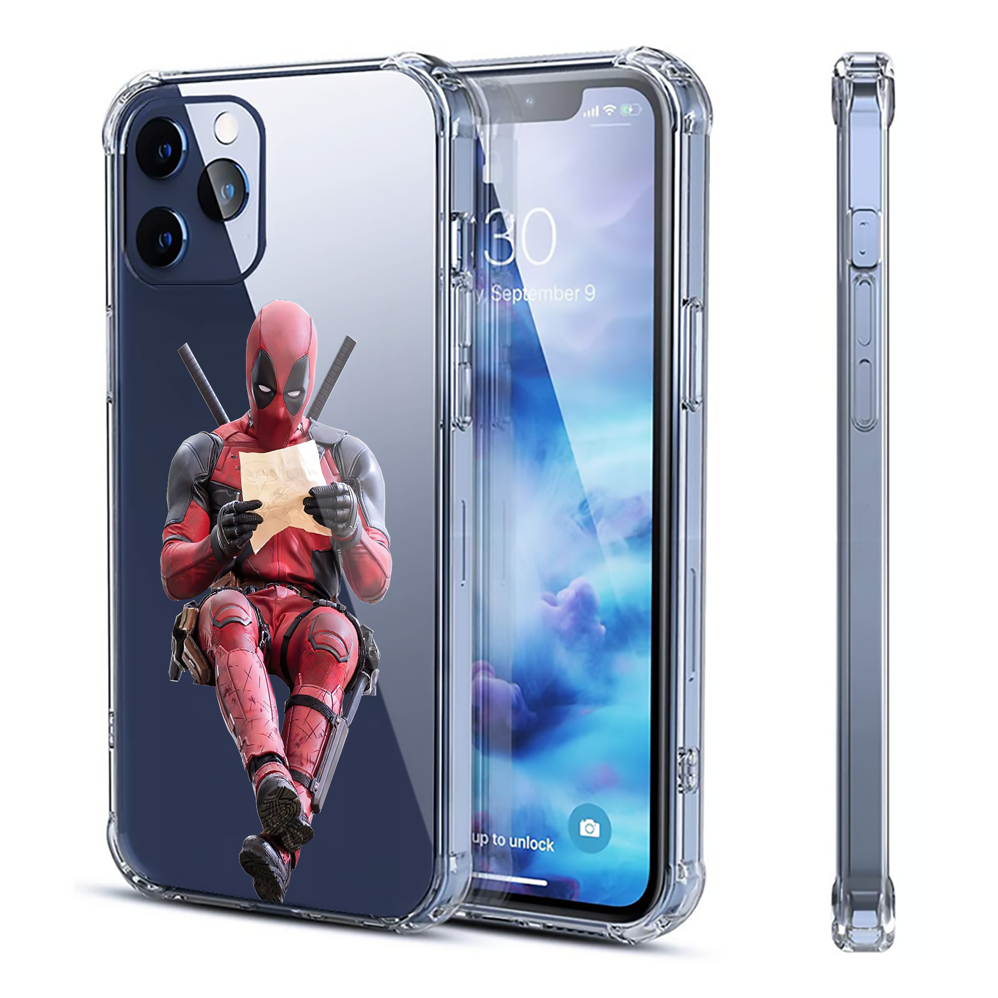 （画像用） Deadpool デッドプール 【iPhone 12シリーズ対応】透明スマホケース（クリアソフトケース）